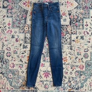 10” high rise skinny jeans with tencel stretch